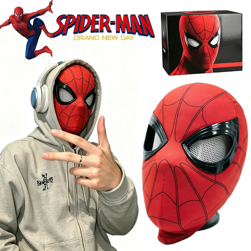 Halloween Spider-Man Mask with Operable Blink Eyes, Chin Control & Superhero Cosplay Headgear – Costume Prop & Gift