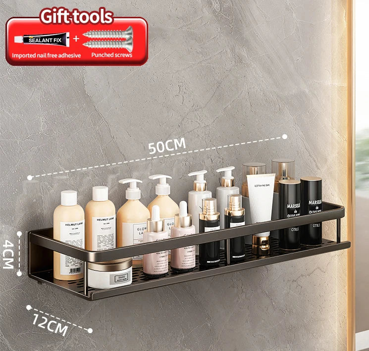 Bahee bathroom rack bathroom shelf toilet space aluminium hanging rack bathroom organizer hang on the wall