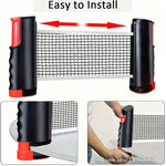 Ping Pong Paddle Set, Portable Table Tennis Set with Retractable Net & Carry Bag,40+ Ping-Pong Balls