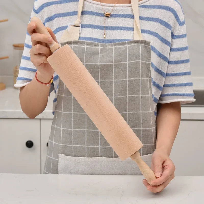 Beccarat Wooden Rolling Pin Professional Dough Roller Non-Stick Rolling Pin for Pasta Dough Pizza Baking Cookies Biscuit Fondant Cake