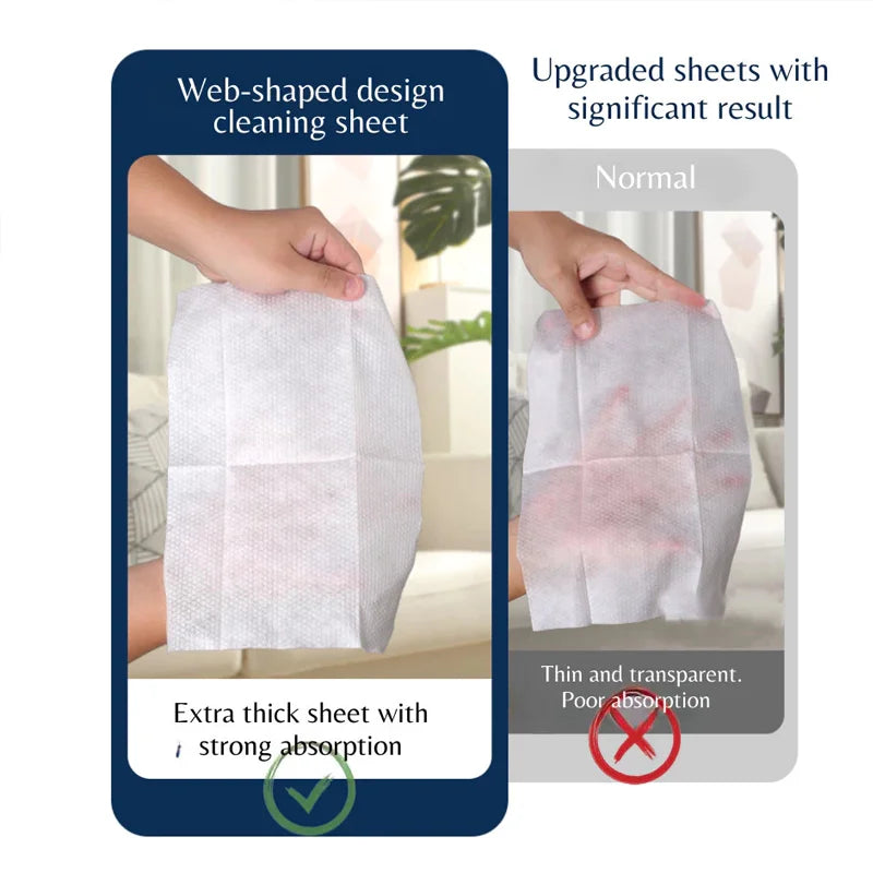 Sabca Clip-On Face Towel Mop Electrostatic Dust Removal Mop Disposable Face Paper Mop For Cleaner Wipes/Dry/Cloth