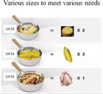 MYVIT Stainless Steel Saucepan with Lid Solid wood handle with hook Multipurpose Saucepan with Pour Spouts, Sauce Pot, Cooking Pot