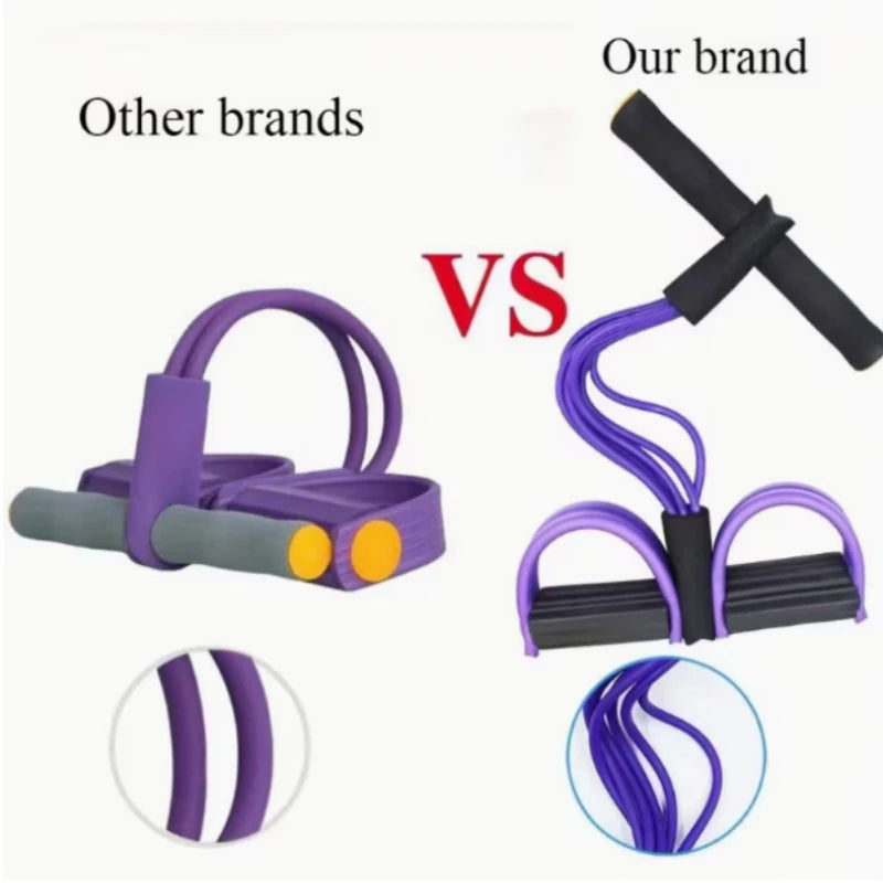 Puller Resistance Bands, 6 Tubes Elastic Yoga Pedal Puller Resistance Bands for Abdominal Waist Arm Leg Stretching Slimming Trai