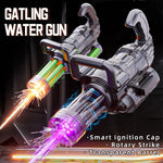 Rotating Gatling Water Gun Large High Pressure Large Capacity Backpack Playing Water Fight Children's Outdoor Toy