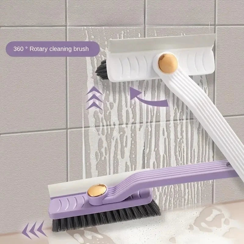east Essentials Multi-Purpose Tile Cleaning Brush, 360° Rotating Hard Bristle Scrubber for Bathroom & Kitchen Floors and Walls