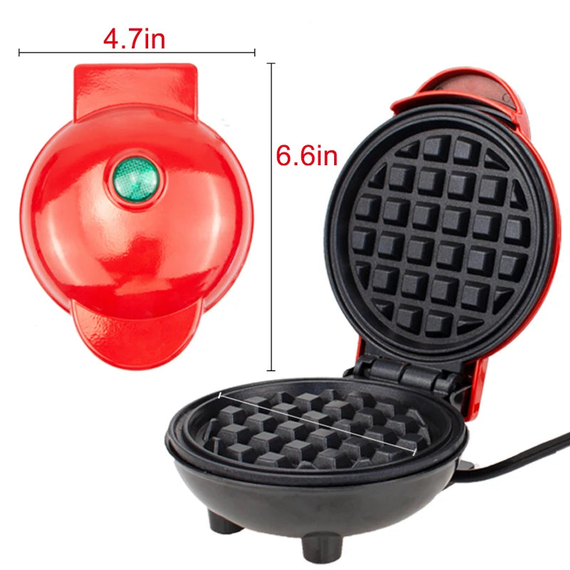 CILANDAR 110V&220V Electric Mini Waffles Maker Machine Kitchen Cooking Appliance for Kids Breakfast Dessert Pot