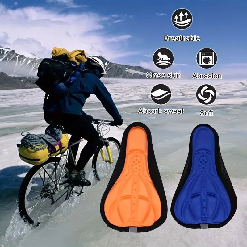 Cycmaster Mountain Bike 3d Saddle Cover Sponge Foam Seat Cushion Silicone Bicycle Seat Cushion Accessories Bicycle Seat Cover