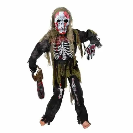 Halloween Zombie Costume for Kids & Adults – Scary Skeleton Living Dead Monster Costume, Spooky Ghost Outfit for Halloween Parties