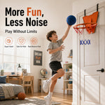 Silent Basketball Hoop Set, Indoor Foam Basketball with Mini Hoop, No Noise Training Ball for Home, Apartment & Kids Practice