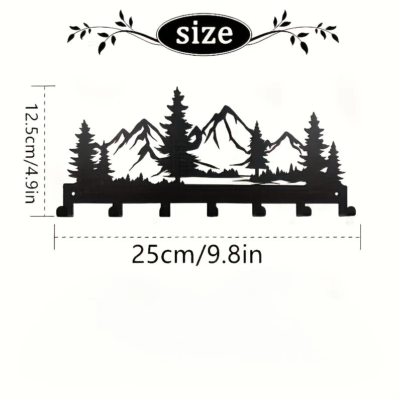Home4Home Metal Forest Key Hook - Wall-Mounted, Easy to Install, Ideal for Towels, Hats & Wallets, Bathroom Decor Storage