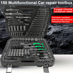 150/46pcs Auto Mechanical Repair Tool Set, Multifunctional with Socket, Wrench And Ratchet Set, Auto Repair, Mechanical Toolkit Brand New Father's Day Gift