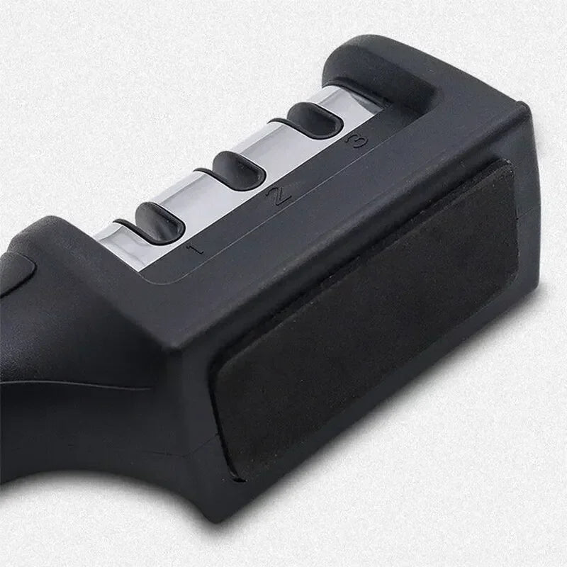 MasterBro 3-Segment Knife Sharpener Knife Sharpeners for Kitchen Knives Stainless Steel Three-Purpose Sharpening Stone for Kitchen Tools