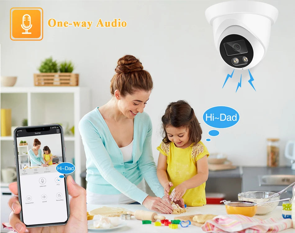 ASECAM 4K 8MP IP Camera Outdoor Audio