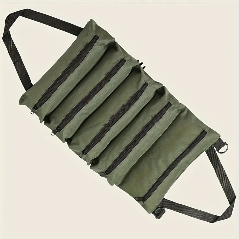 Father's Day Multi-Purpose Tool Bag High-Quality Professional Multi Pocket Hardware Tools Pouch Roll UP Portable Small Tools Organizer Bag Fathers Day Special