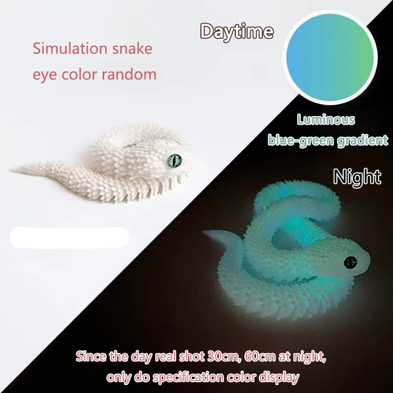 3D Printed Snake Realistic Snake Statue Movable Joint Fidget Toys