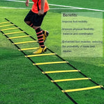 east Fitness 1 Set Soccer Training Agility Ladder Set, Logo Disks, Resistance Umbrella, Spikes, Obstacles Speed Awareness Training