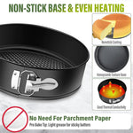 Bakemester 4/7/9/10 Inch Round Cake Mold Springform Pan Nonstick Leakproof Cheesecake Brownies Baking Pan with Removable BottomCake Tools