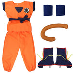 NEW Goku Cosplay Costume for Kids & Adults – Son Goku Super Saiyan Training Suit with Wig, Party Outfit