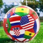 National Flag Printed Football Size 5 Official Match Soccer Ball PVC 2.7mm Thickened Team Training Ball for Outdoor Sports
