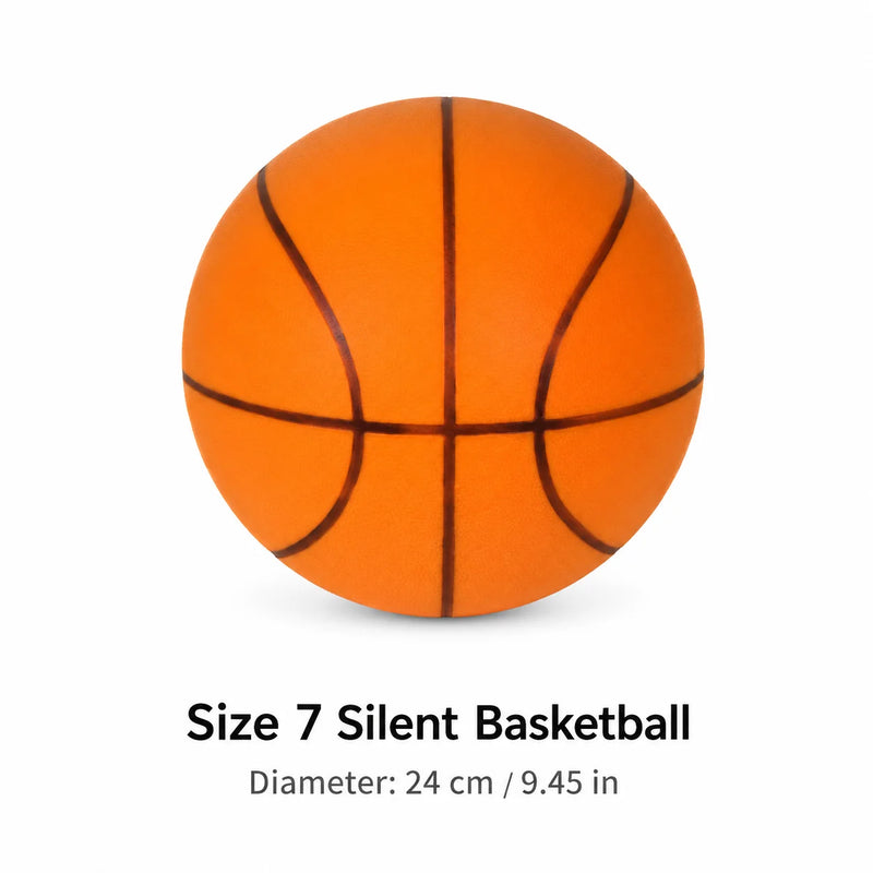 Basketball Training Mat + Silent Balls Set, Sizes 3 5 7, Indoor Practice & Coordination