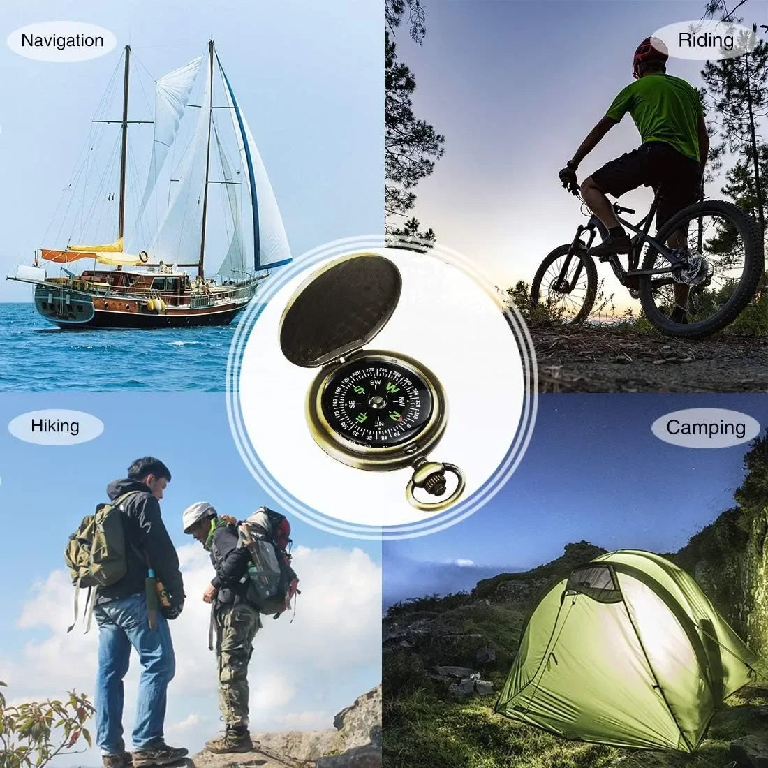 Hiking Compass for Camping, Hiking & More Military Style
