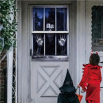 Halloween Horror Window Curtain Banner – Witch, Zombie & Ghost Hanging Decoration