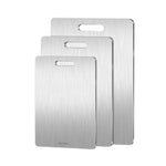 KitchenAed 316 Stainless Steel Panel and Chopping Board Kitchen Household Thickened Double Sided Cutting Board Block Kneading Dough Board