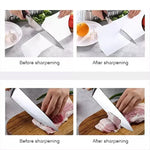 MasterBro 3-Segment Knife Sharpener Knife Sharpeners for Kitchen Knives Stainless Steel Three-Purpose Sharpening Stone for Kitchen Tools