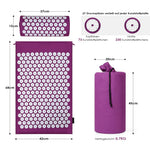 Acupressure Mat Sensi Massage Mat Pillow Set  applicator for Neck Foot Yoga Mat with Needle Back Cushion