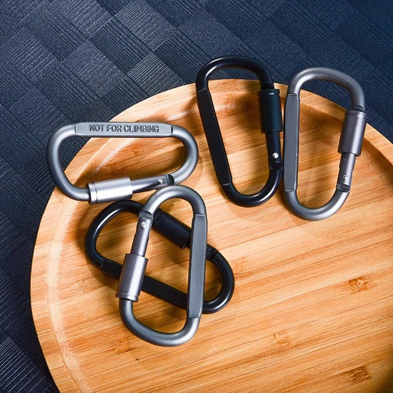 Carabiner Clips Hooks Heavy Duty Spring Snap Swing Screw Lock