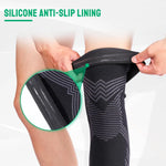 1/2PCS Full Leg Copper Compression Sleeves for Men And Women Long Knee Brace Support for Basketball, Running, Workout, Cycling