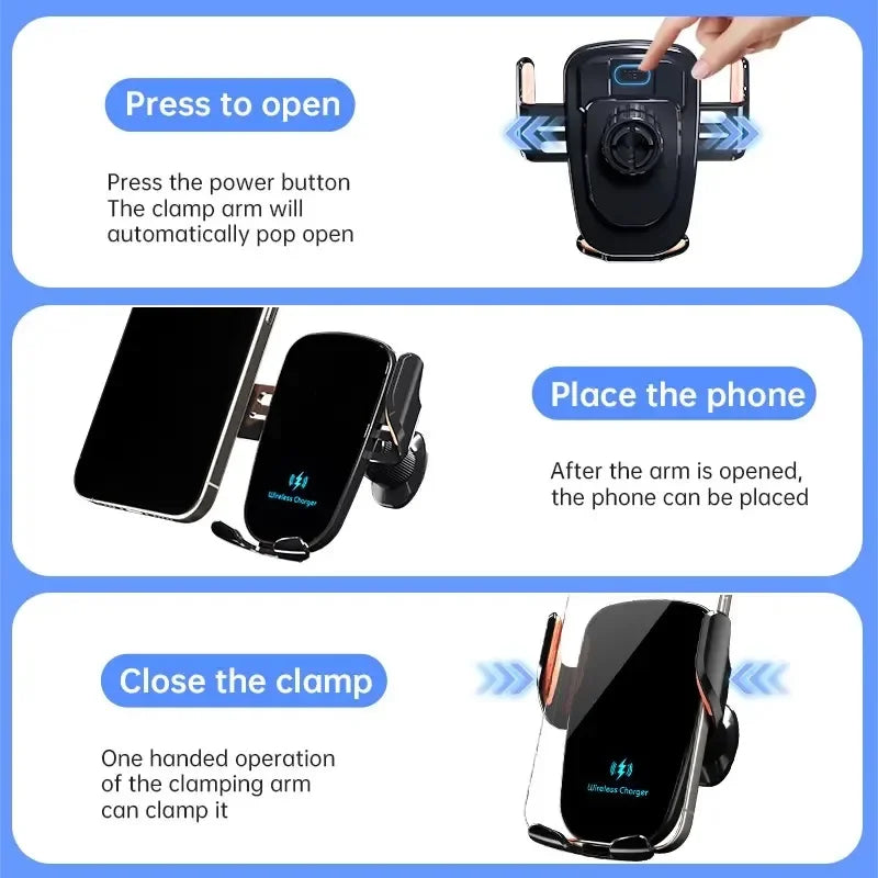UYUXIO Car Phone Holder Wireless Car Charger
