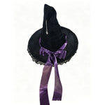 Gothic Lolita Witch Hat – Satin Bow, Lace & Star Pendant Bendable Masquerade Costume Hat for Women, Halloween Party & Cosplay