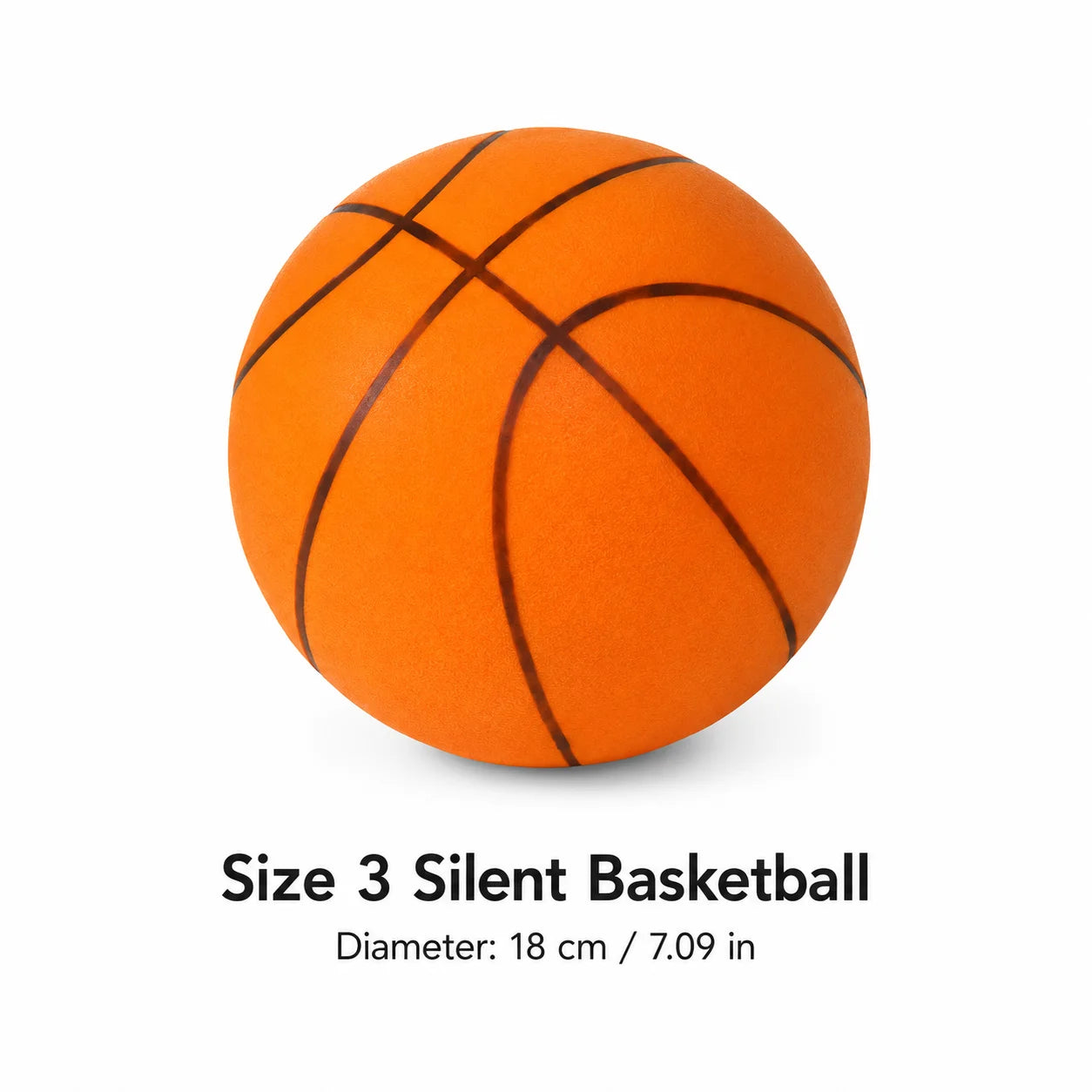 Basketball Training Mat + Silent Balls Set, Sizes 3 5 7, Indoor Practice & Coordination