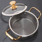 east Essentials Stock 3, Stock Pot Honeycomb Non-stick Pot with lid