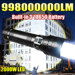 Gondiah Camping 998000000LM Ultra Powerful LED Flashlight, 2000W