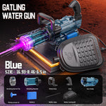 Rotating Gatling Water Gun Large High Pressure Large Capacity Backpack Playing Water Fight Children's Outdoor Toy