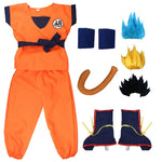 NEW Goku Cosplay Costume for Kids & Adults – Son Goku Super Saiyan Training Suit with Wig, Party Outfit