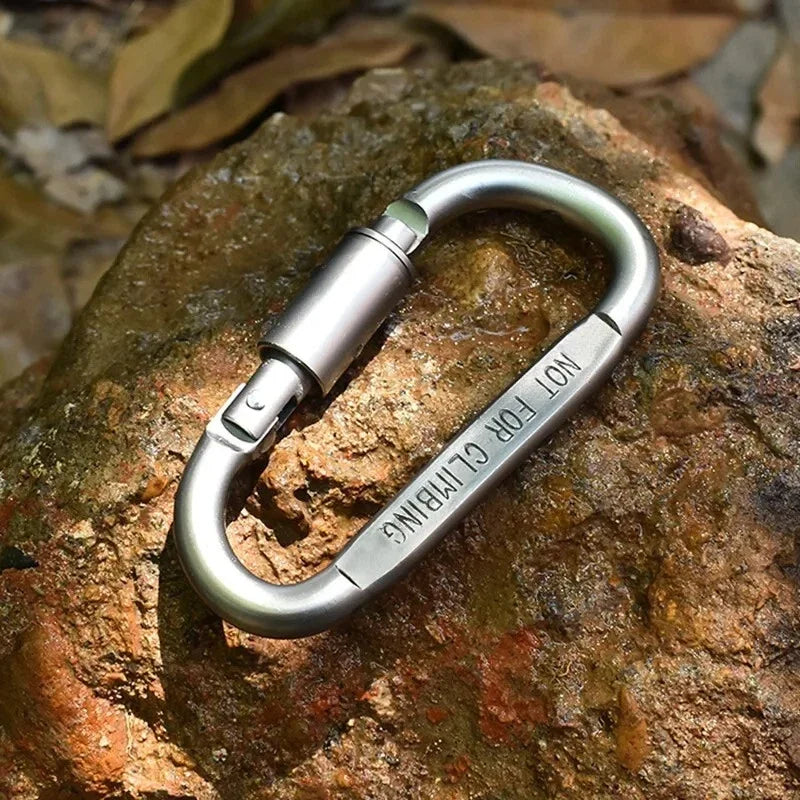 Carabiner Clips Hooks Heavy Duty Spring Snap Swing Screw Lock