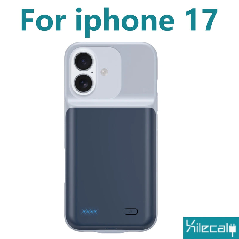 Xilecaly Smart Battery Charger Case For iPhone, Battery Pack Power Bank External Charging Cover For iPhone