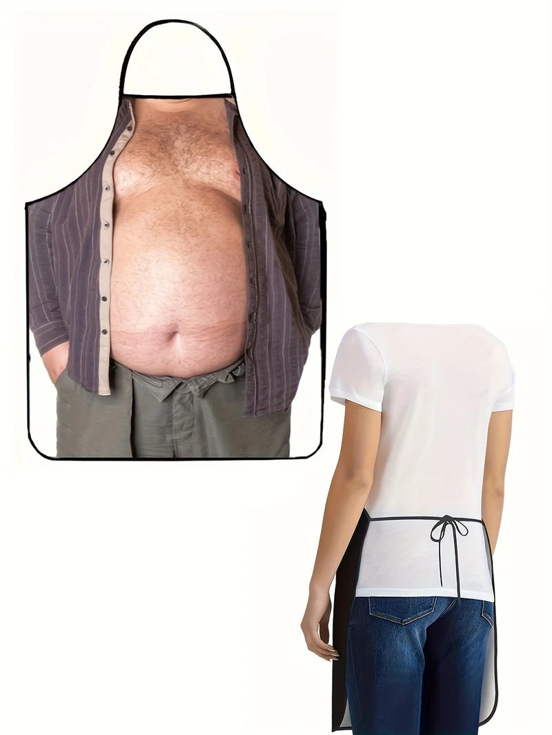 Men’s Funny Beer Belly Halloween Apron – Novelty Party Costume