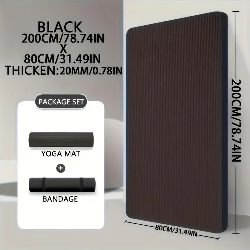 15/20mm Thick NBR Yoga Mat Moisture-proof Outdoor Non-Slip Durable Camping Picnic Mat Exercise Gym Fitness Workout