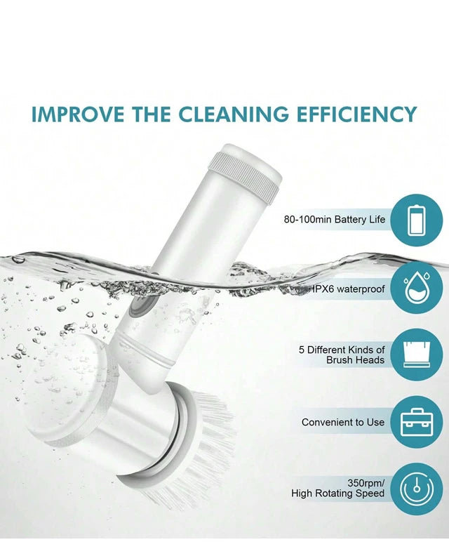 Cordless Household Spin Scrubber Kitchen Gadgets Hairbrushes Bathroom Broom Toilet Multipurpose Cleaning Brush Electric Mops