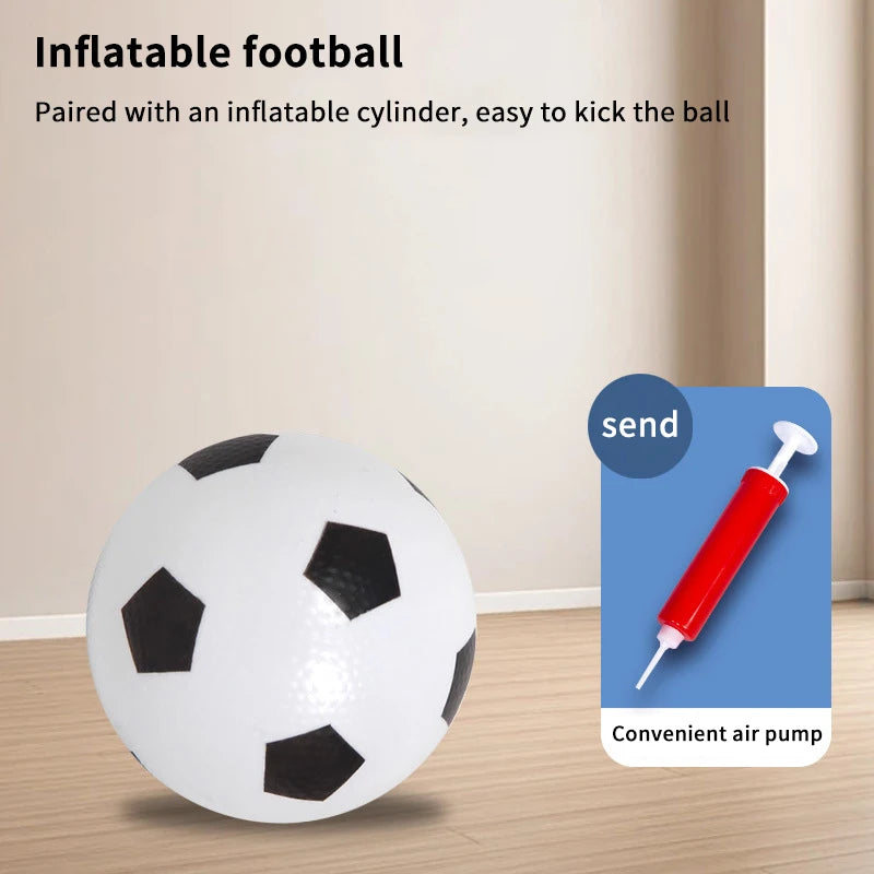 Portable Micro Soccer Goal Set (Net, Pump, Ball Included) Lightweight Indoor/Outdoor Gear For Park & Beach Training 1Set