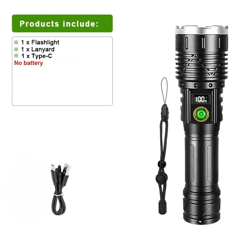 Gondiah Camping Powerful 2*300W LED Flashlight 8500000LM