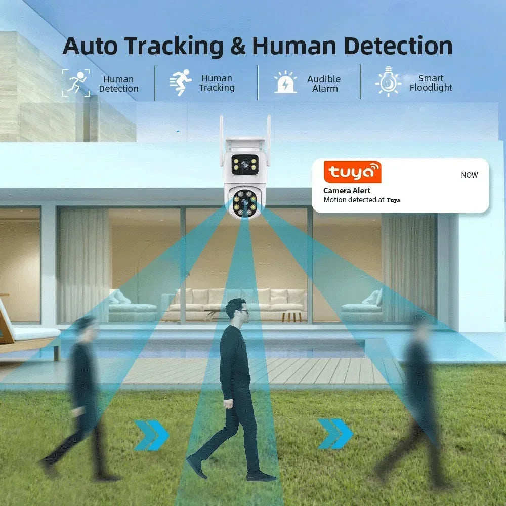 8MP Dual Lens Tuya Wifi Security Camera
