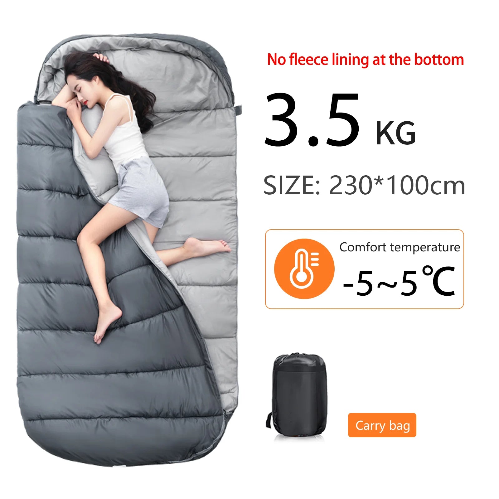 BISINNA XL Camping Winter Sleeping Bag Lightweight