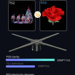 VIGAOT 50cm Wi-Fi Holographic Fan 3D Advertising Machine 576 LED Sign Neon Smart HD Player Support Video Picture Logo Holographic Light