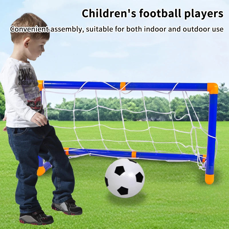 Portable Micro Soccer Goal Set (Net, Pump, Ball Included) Lightweight Indoor/Outdoor Gear For Park & Beach Training 1Set