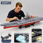 Lego STYLE 3049PCS Military Aircraft Carrier Ship Building Blocks